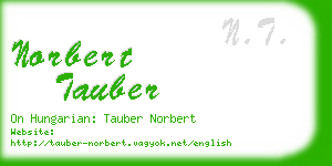 norbert tauber business card